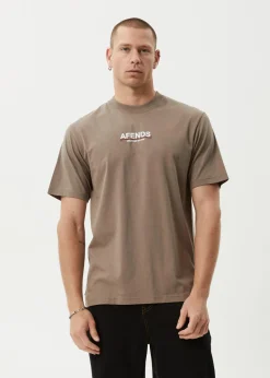 T-Shirts<Afends Wired  - Retro Tee Fossil