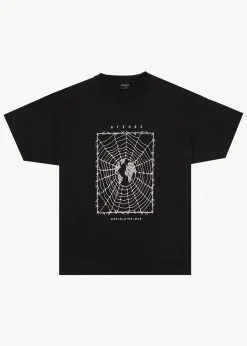 T-Shirts<Afends World Wide  - Boxy Tee Stone Black