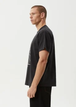 T-Shirts<Afends World Wide  - Boxy Tee Stone Black