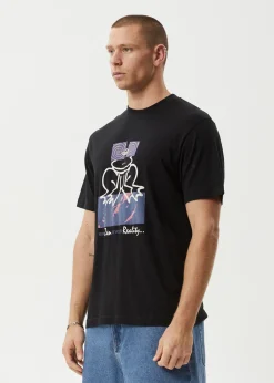 T-Shirts<Afends Zen Feeling  - Retro Tee Black